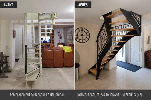 Escalier avant après